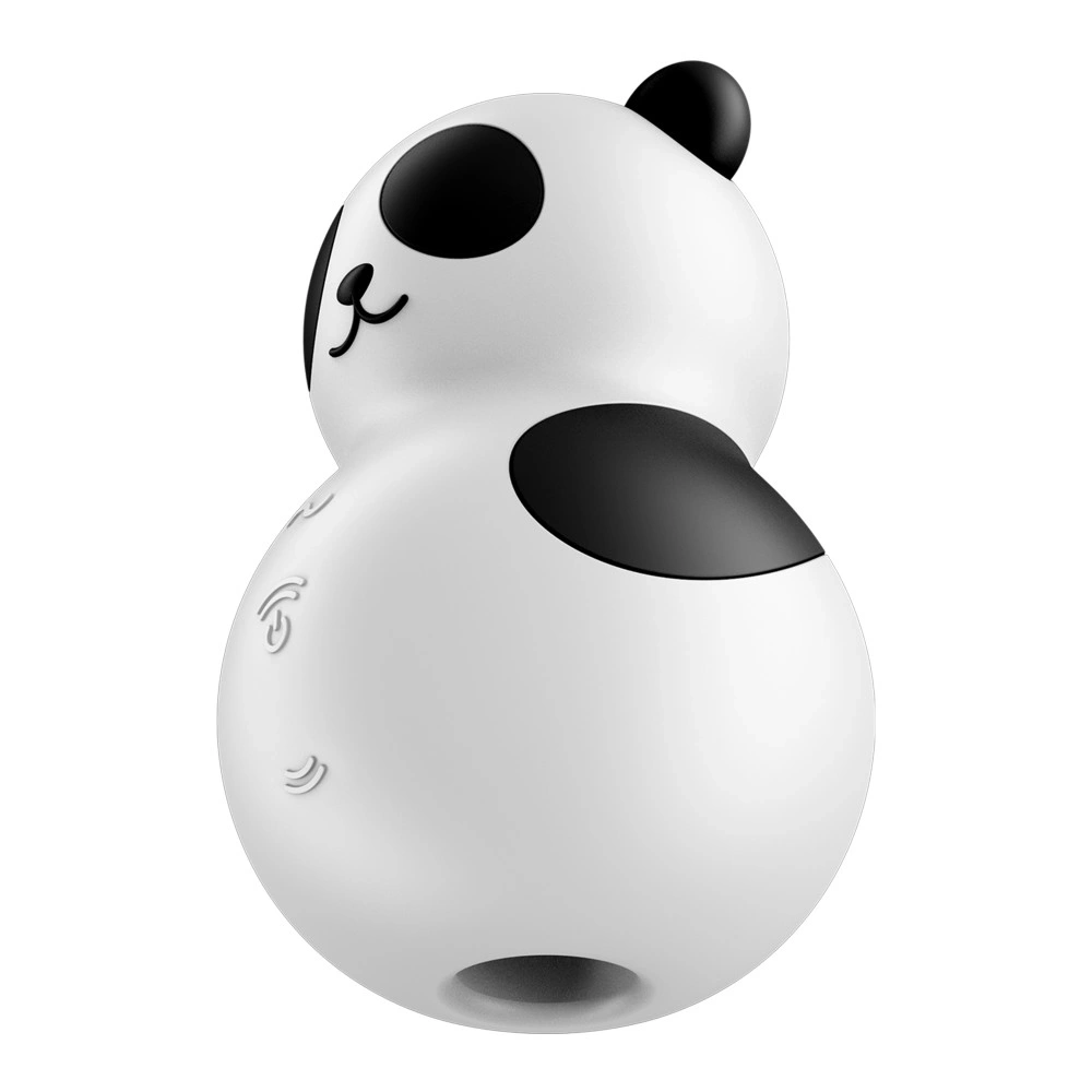 Stimulator Pocket Panda, 11 Intensitati Suctiune, 12 Moduri Vibratii, Silicom, Alb/Negru