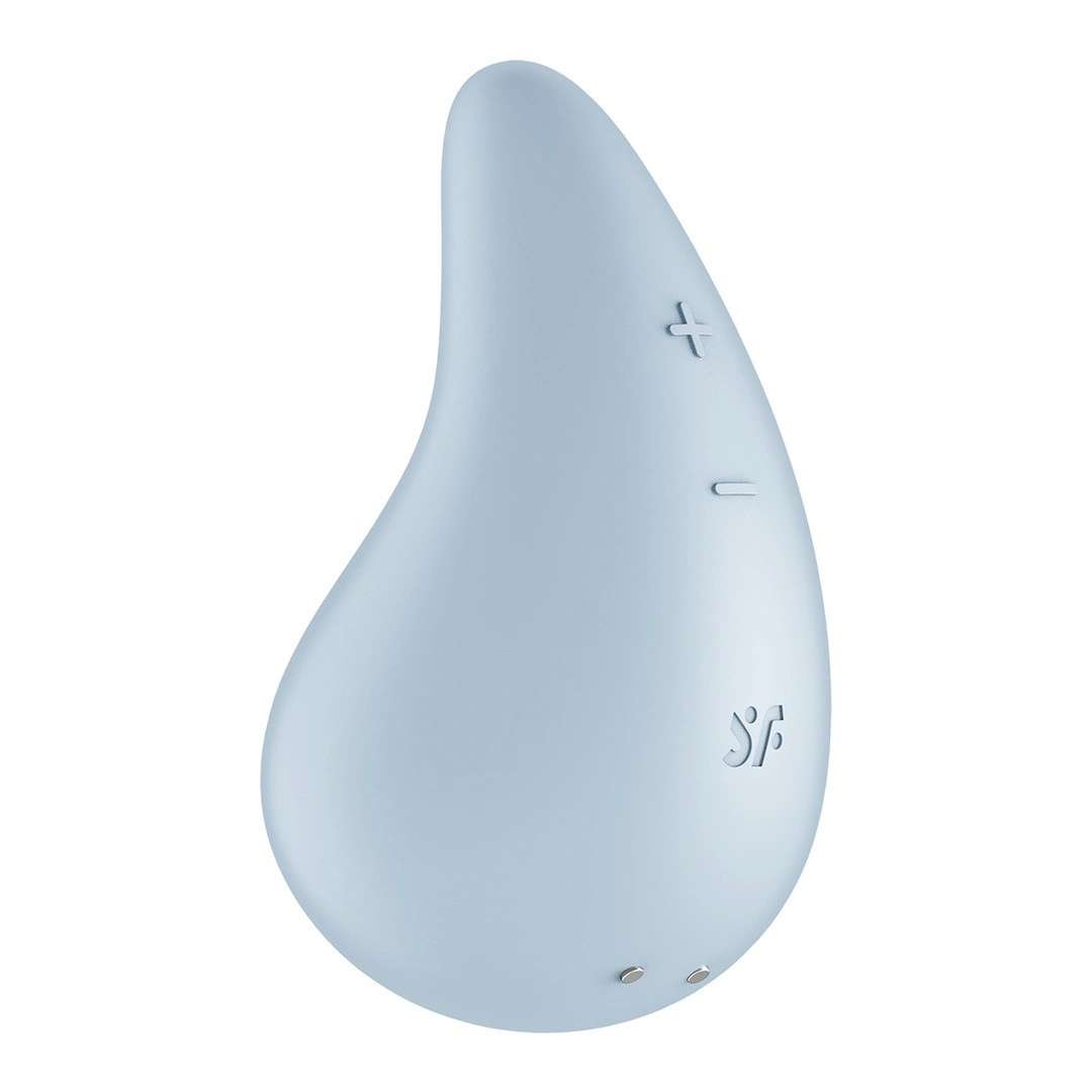 Vibrator Dew Drop, 12 Moduri Vibratii, Silicon, USB, Albastru