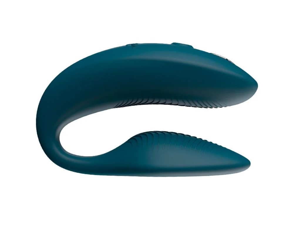 Vibrator Cuplu Sync 2, Silicon, Telecomanda Wireless, Bluetooth, Free App, USB, IPX 7, Verde