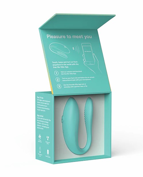 Vibrator de Cuplu We Vibe Sync Lite, Mobil App Control, Albastru