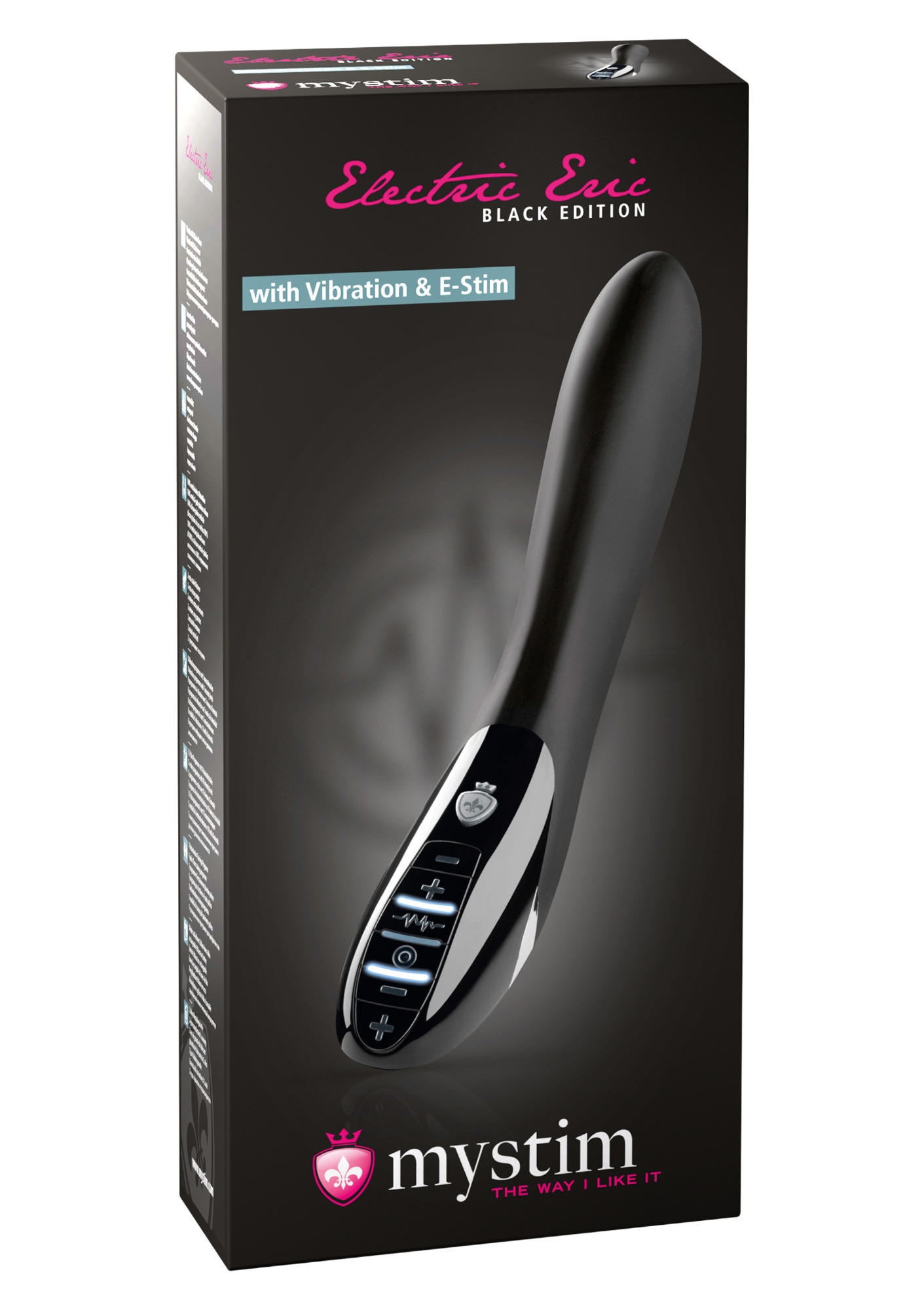 Vibrator Electric Eric Vibration&E-Stim Silicon USB Negru 27 cm