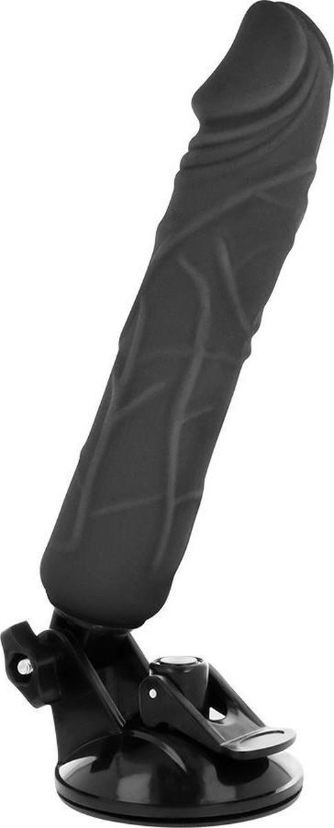 Vibrator Realist cu Suport Remote Control Negru 20 cm