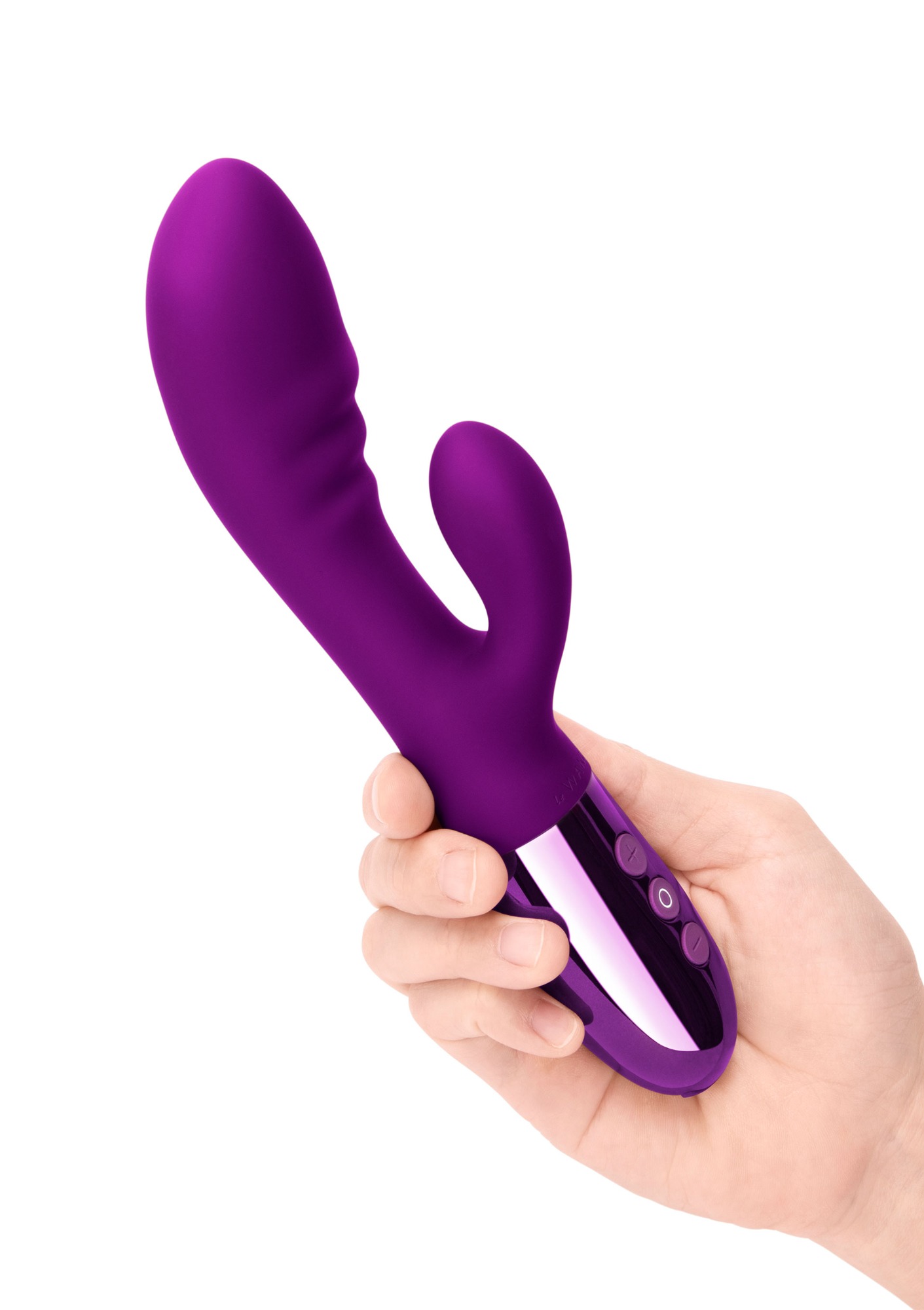 Vibrator Rabbit Le Wand Blend, 15 Moduri Vibratii, 6 Intensitati Viteza, Silicon, USB, Mov, 20 cm