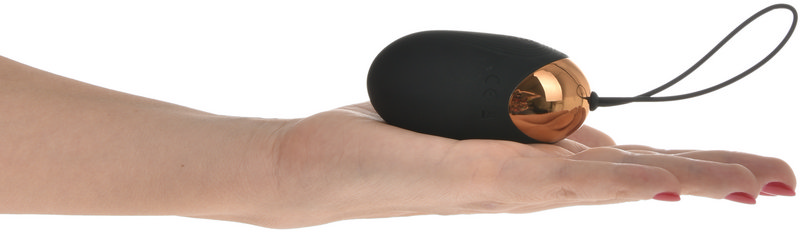 Premium Ou Vibrator, Remote Control, 7 Moduri Vibratii, 4 Intensitati, Silicon, USB, Negru, JGF Premium Sex Toys