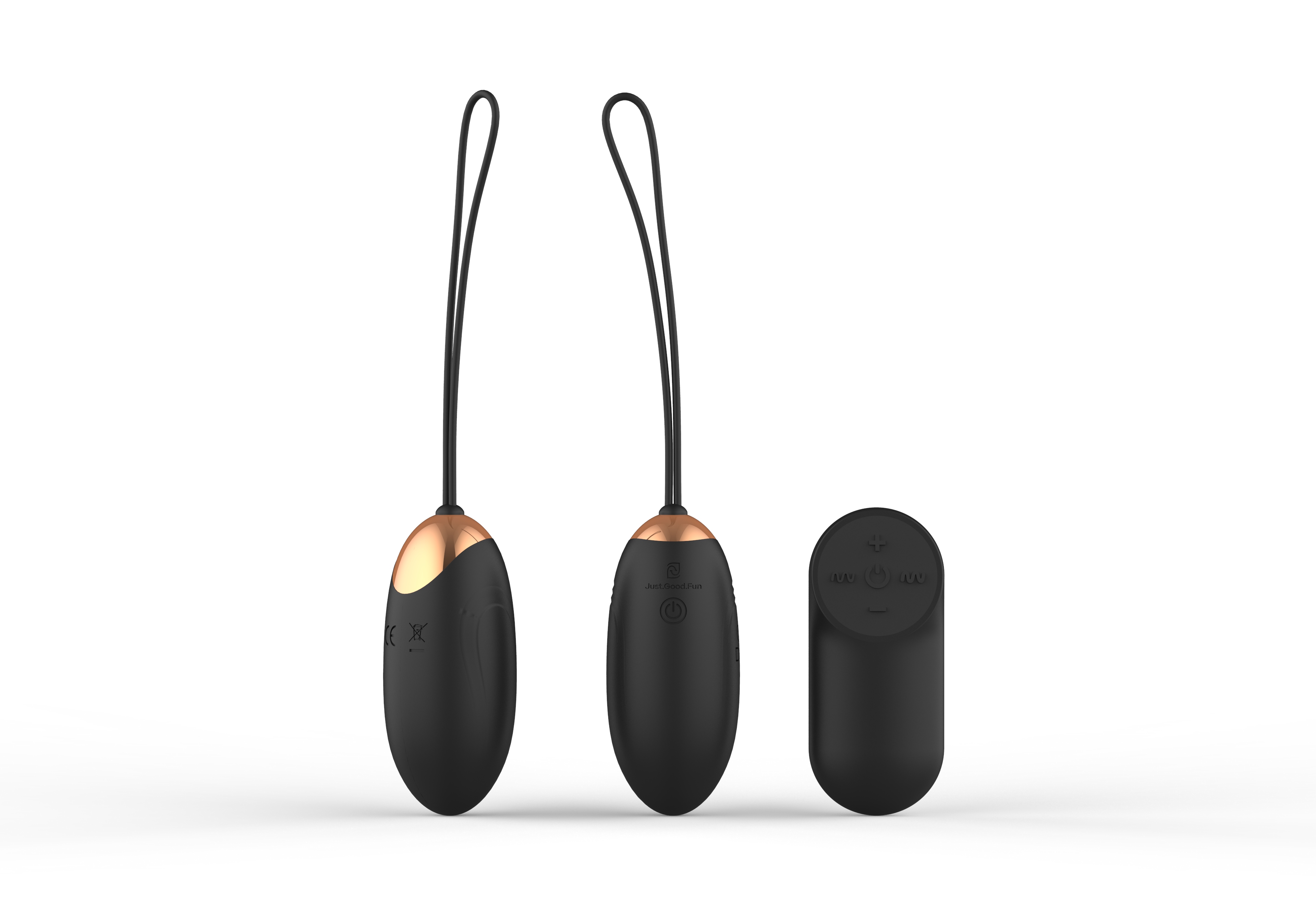 Premium Ou Vibrator, Remote Control, 7 Moduri Vibratii, 4 Intensitati, Silicon, USB, Negru, JGF Premium Sex Toys