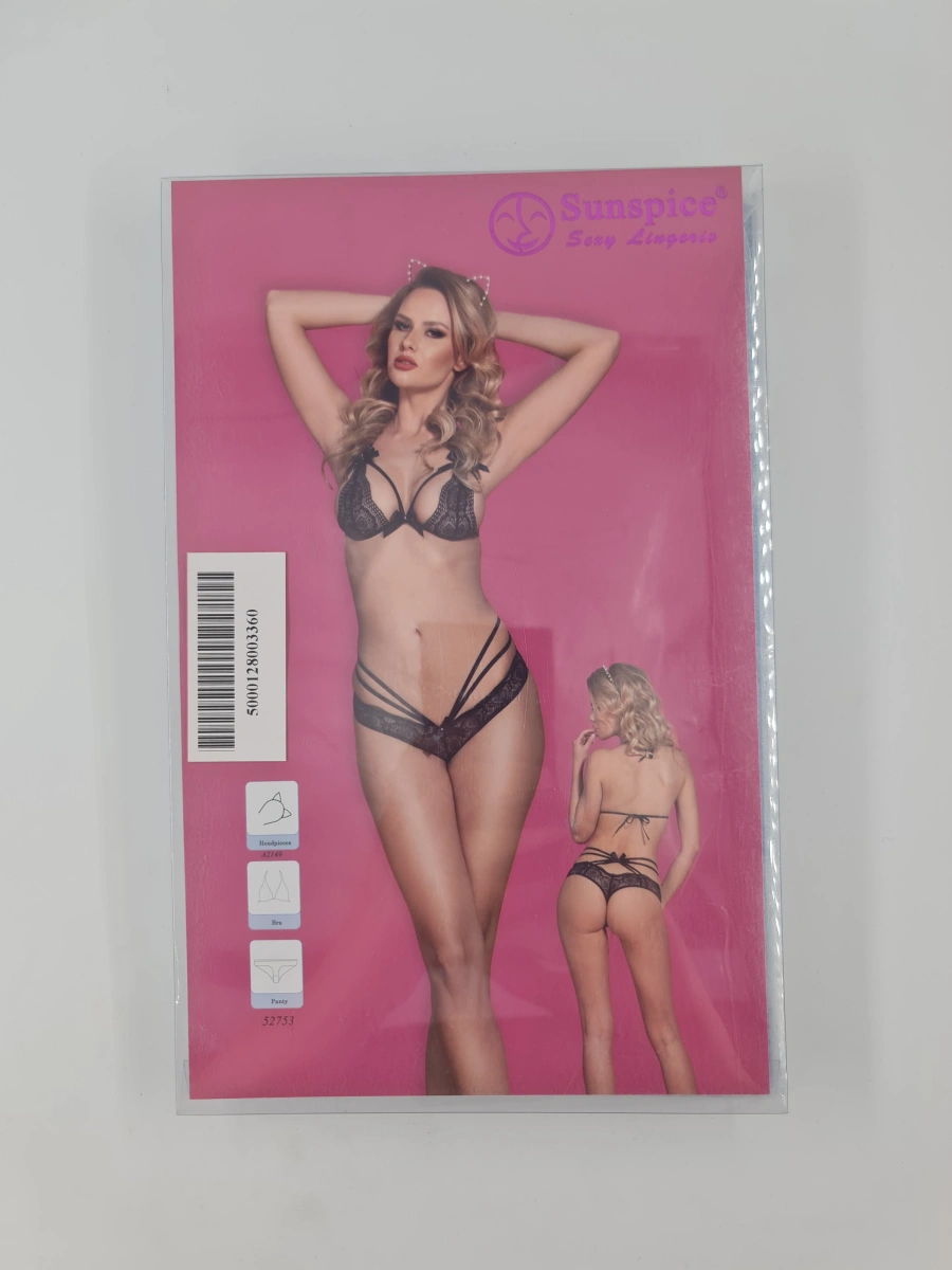 Costumatie sexy dantela neagra S/M