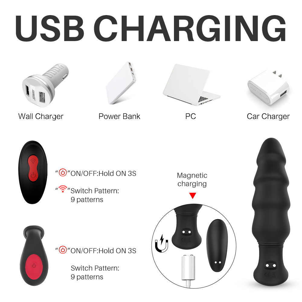 Vibrator Dublu Flint, Remote Control, 9 Moduri Vibratii, USB, Negru, 12.9 cm, Passion Labs
