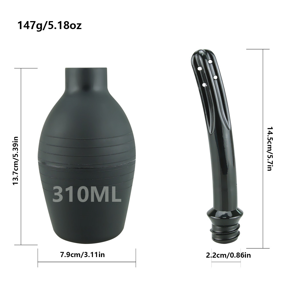 Irigator Enema Bulb 310 ml, Negru, Passion Labs