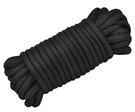 Sfoara Bondage Rope 10 m, Negru, Passion Labs