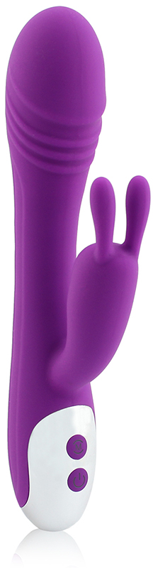 Vibrator Rabbit Levi Silicon USB 7 Moduri Mov 20 cm Passion Labs