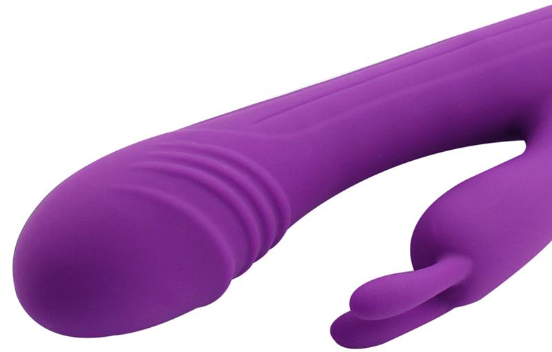 Vibrator Rabbit Levi Silicon USB 7 Moduri Mov 20 cm Passion Labs