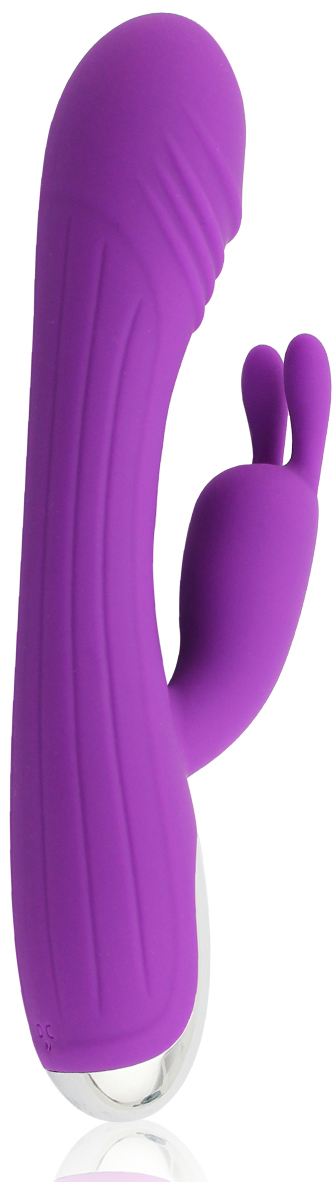 Vibrator Rabbit Levi Silicon USB 7 Moduri Mov 20 cm Passion Labs