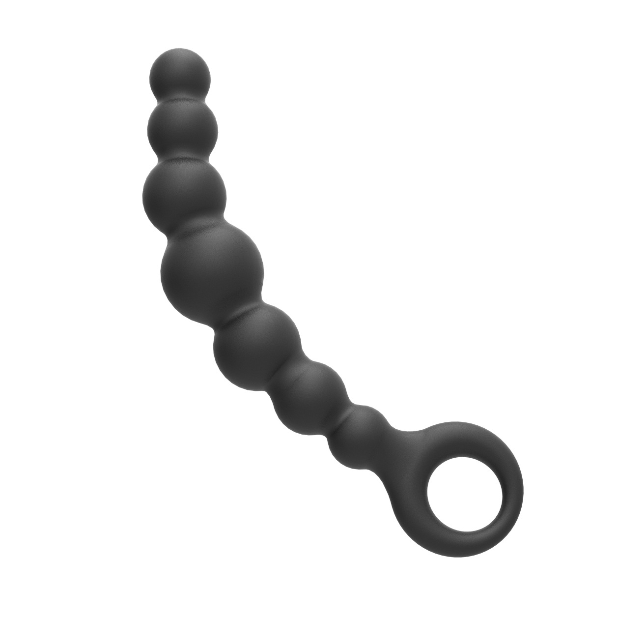 Bile Anale Hard Anal Beads, Silicon, Negru, 17.9 cm, Passion Labs, Mystery