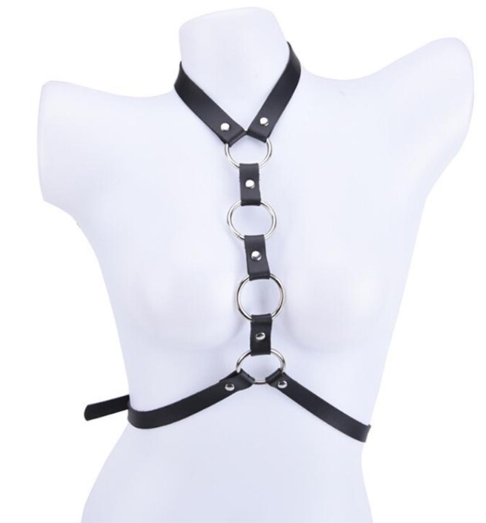 Sistem Four Rings Harness Piele Ecologica Negru OS
