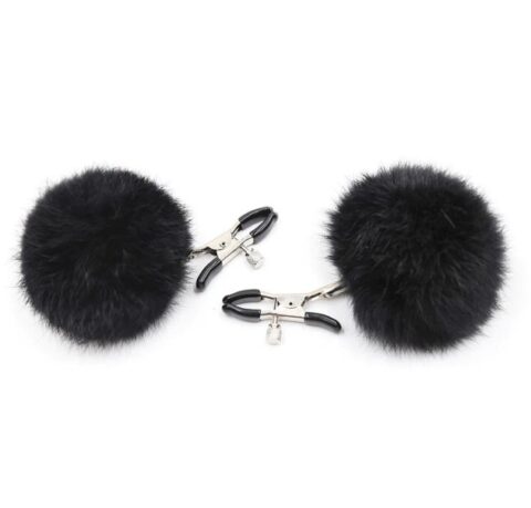 Clame Sfarcuri Fluffy Pom-Pom Negru Guilty Toys