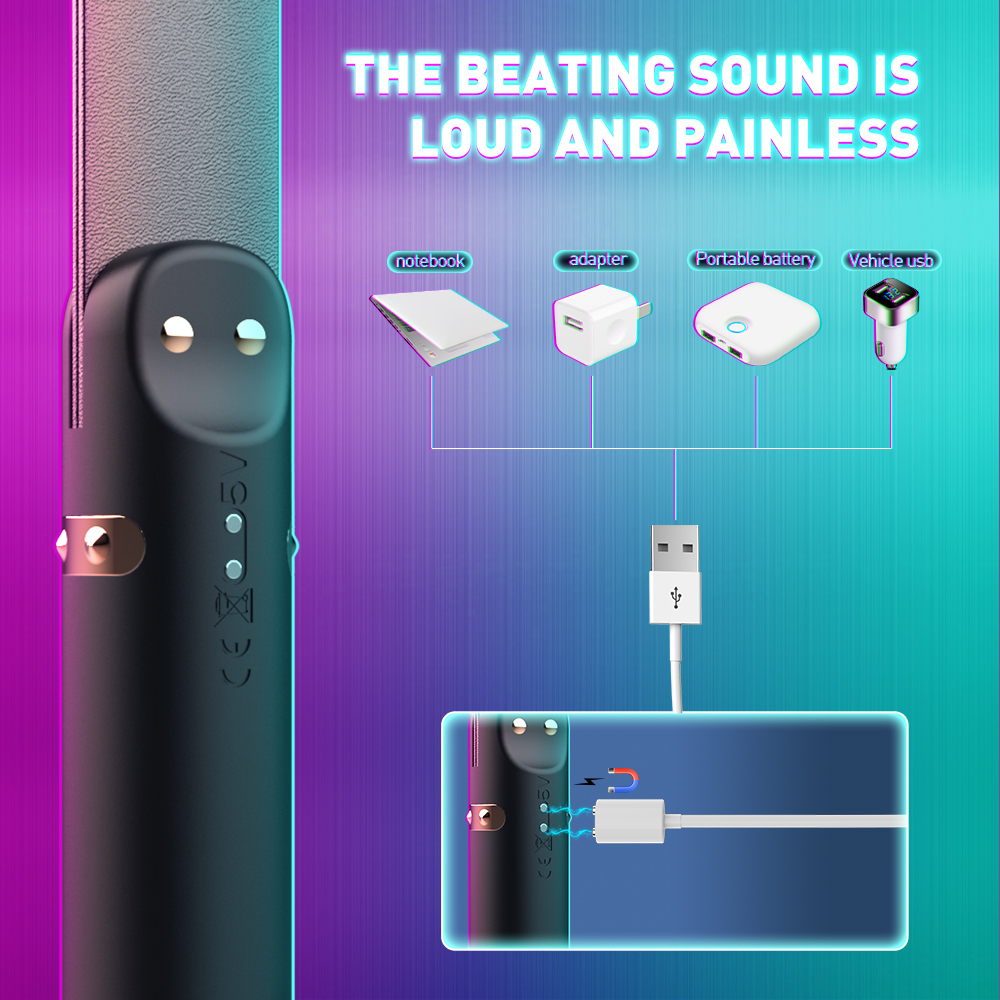 Vibrator&Cravasa Rizey 9 Moduri Vibratii Silicon Negru USB Passion Labs
