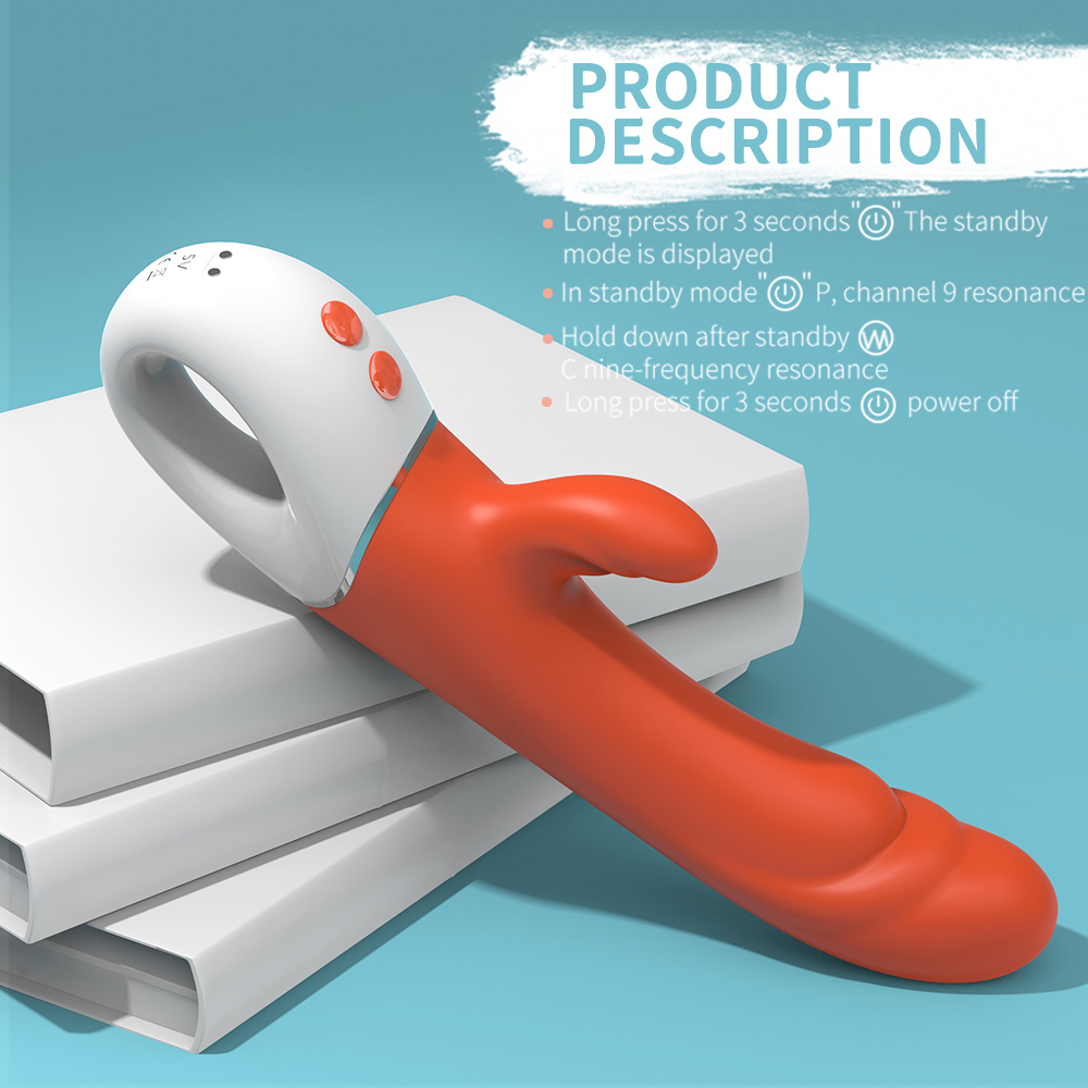 Vibrator Allen 9 Moduri Vibratii Silicon USB Portococaliu 23 cm Mokko Toys