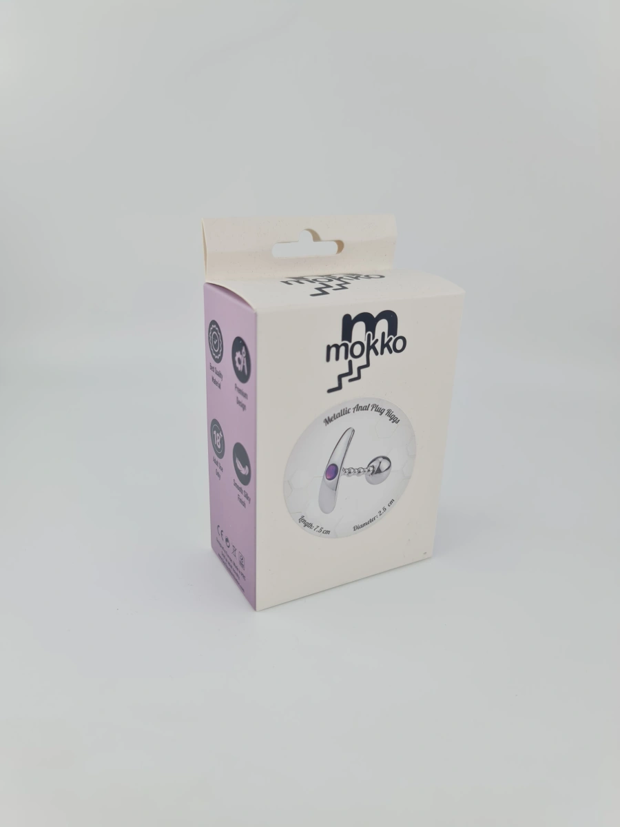 Dop Anal Metalic Riggs Medium Flexibil Cristal Mov Mokko Toys