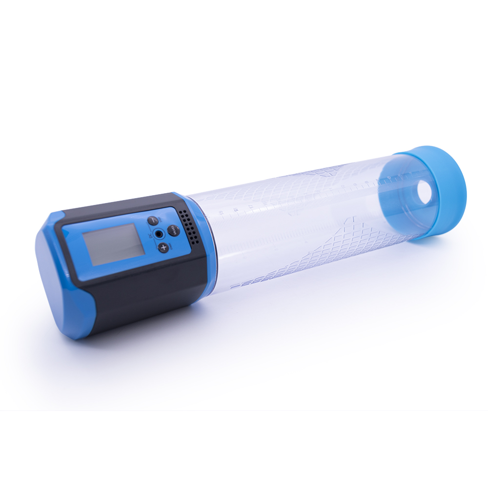 Pompa de Penis Electrica Automata Ecran LCD 8 Intensitati Suctiune Reincarcare USB Albastru