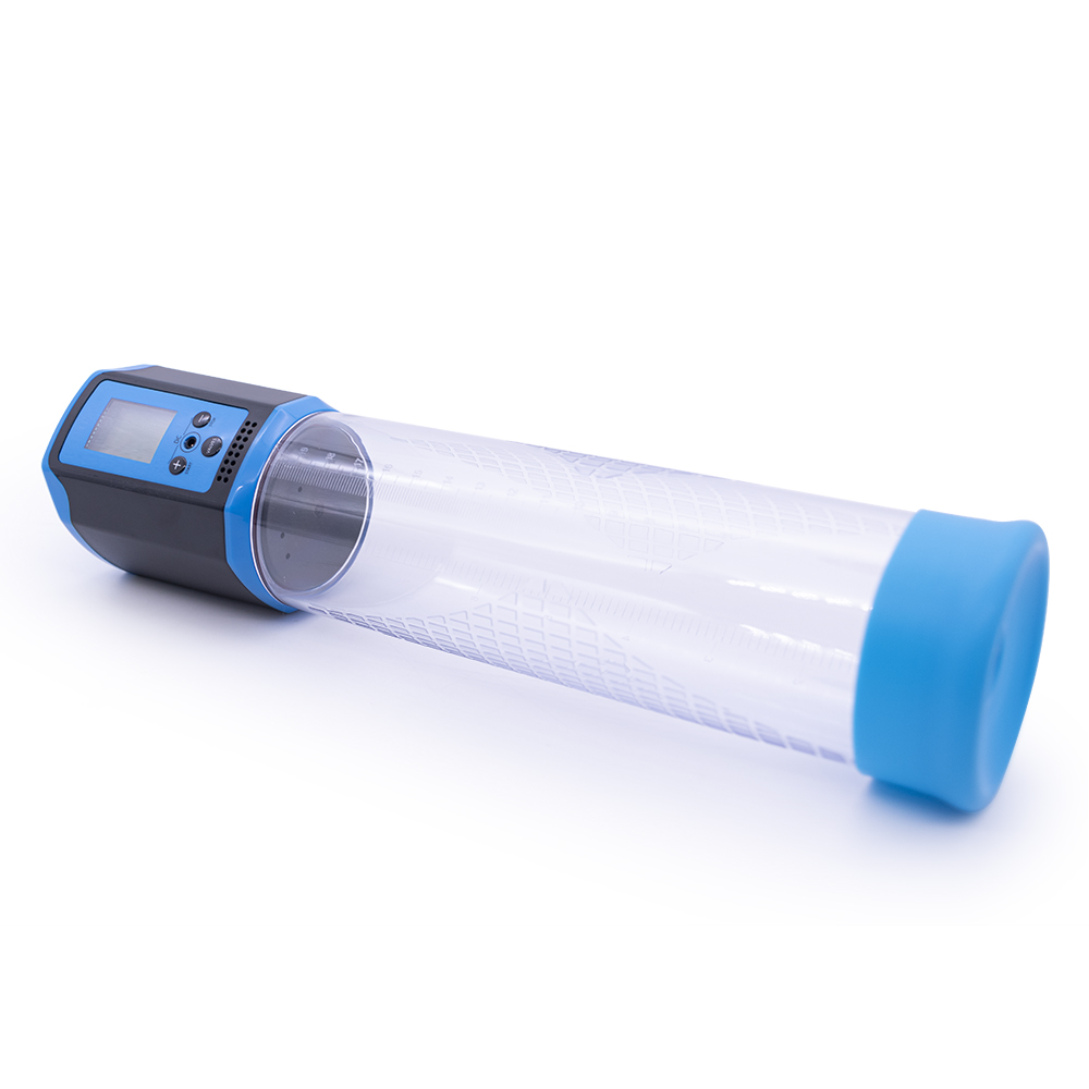 Pompa de Penis Electrica Automata Ecran LCD 8 Intensitati Suctiune Reincarcare USB Albastru