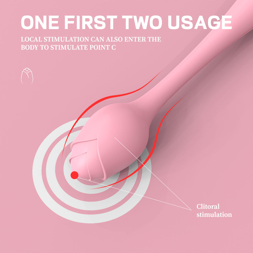 Vibrator Bendable Romance, 9 Moduri Vibratii, USB, Silicon, Roz, 22 cm, Passion Labs, Rose Collection
