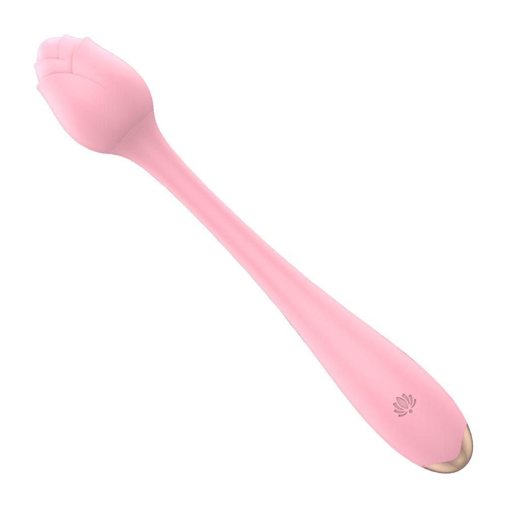 Vibrator Bendable Romance, 9 Moduri Vibratii, USB, Silicon, Roz, 22 cm, Passion Labs, Rose Collection