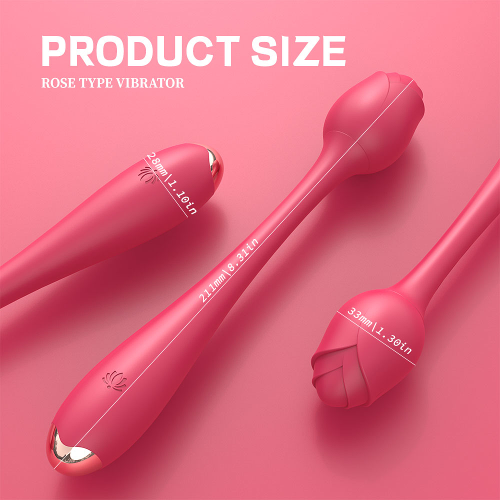 Vibrator Bendable Romance, 9 Moduri Vibratii, USB, Silicon, Rosu, 22 cm, Passion Labs, Rose Collection
