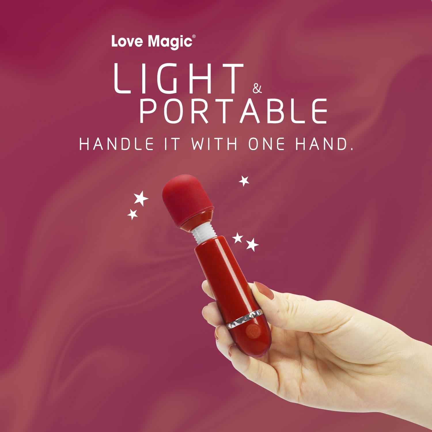 Micro Wand Starlet Guilty Toys 10 Moduri Vibratii USB Rosu