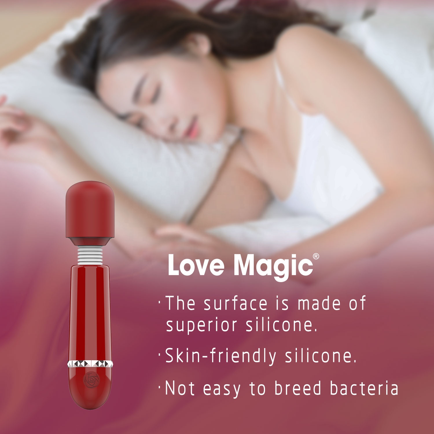 Micro Wand Starlet Guilty Toys 10 Moduri Vibratii USB Rosu