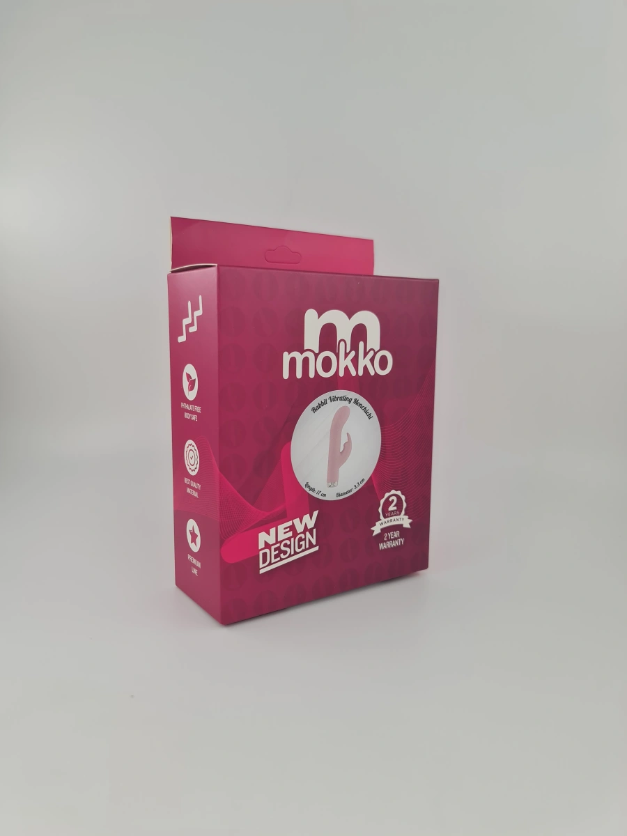 Vibrator Rabbit Monchichi 10 Moduri Vibratii Puternice Silicon USB Roz 17 cm Mokko Toys