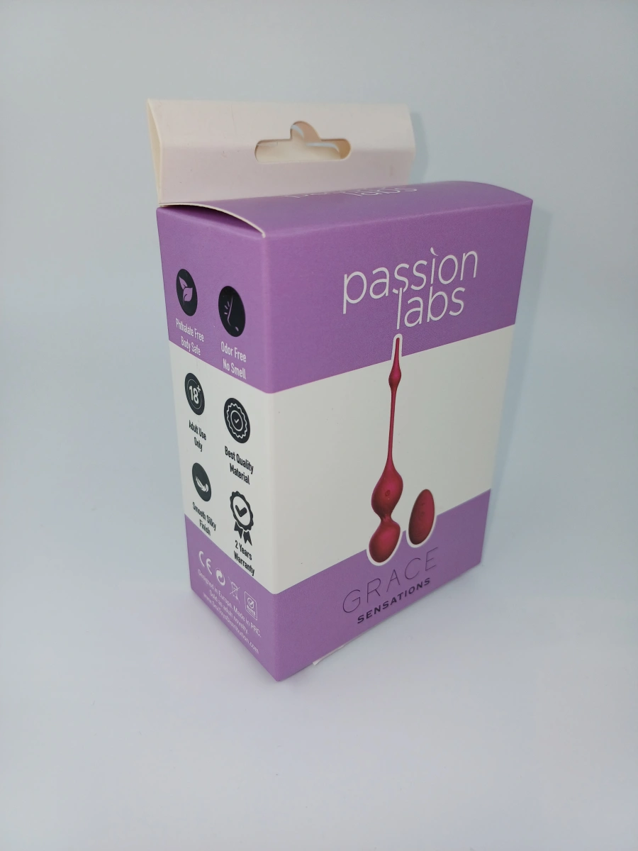 Bile Vaginale Grace, Remote Control, 10 Moduri Vibratii+3 Viteze, Silicon Lichid, USB, Roz, Passion Labs