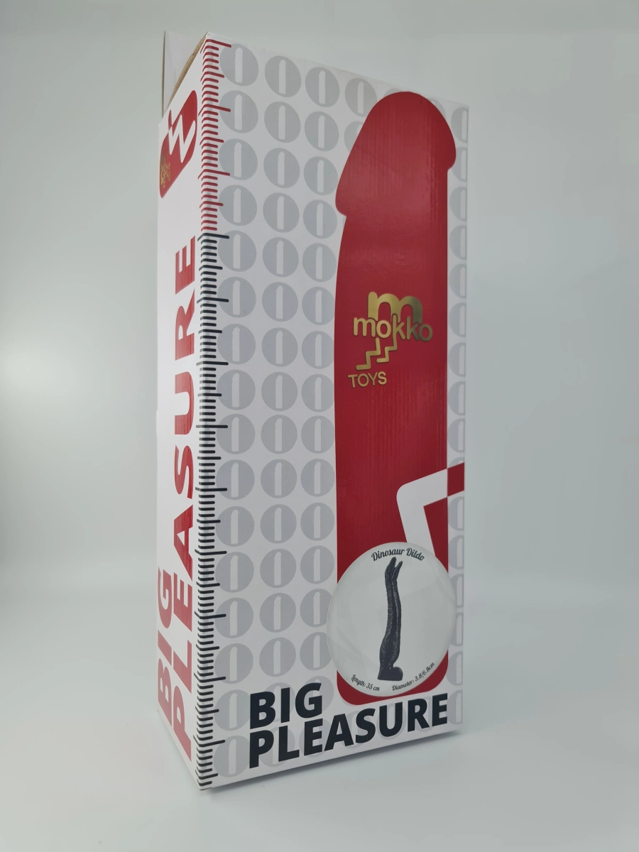 Dildo Real Dinosaur, Negru, 35 cm, Mokko Toys