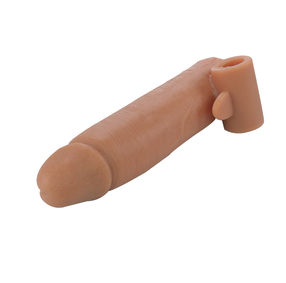 Prelungitor Penis +4 cm cu Glont Vibrator, Natural, Guilty Toys