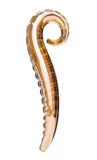 Dildo Tentacle, Sticla, Auriu, 20 cm, Pasion Labs