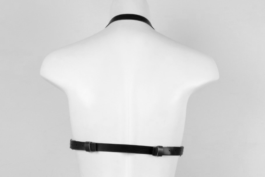 Sutien Sexy din Piele Ecologica, Negru, S-L, JGF Lingerie
