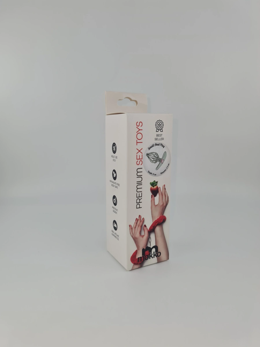Dop Anal Small Sexy Bars, Metal, Argintiu, 11 cm, Mokko Toys