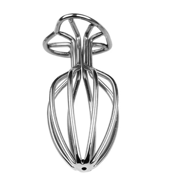 Dop Anal Metal Heart Medium, Argintiu, Guilty Toys