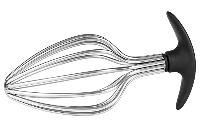 Dop Anal Play with Me, Metal, Argintiu/Negru, 14.5 cm, Mokko Toys
