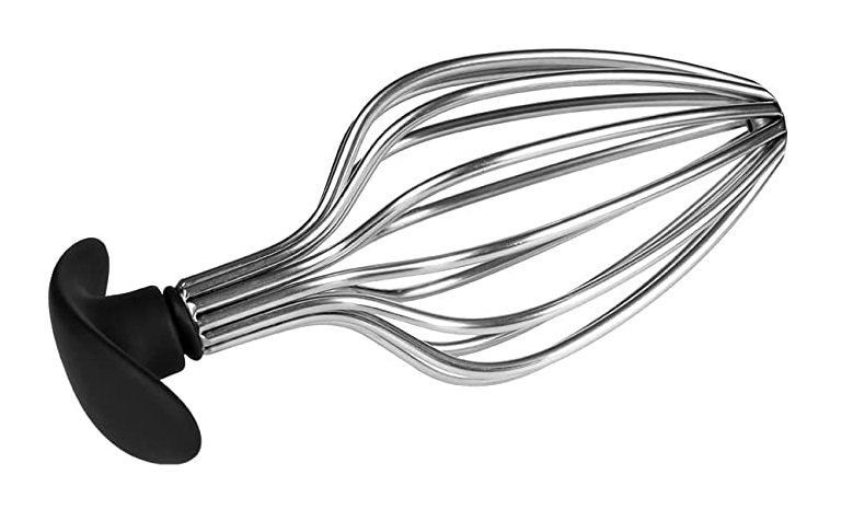 Dop Anal Play with Me, Metal, Argintiu/Negru, 14.5 cm, Mokko Toys