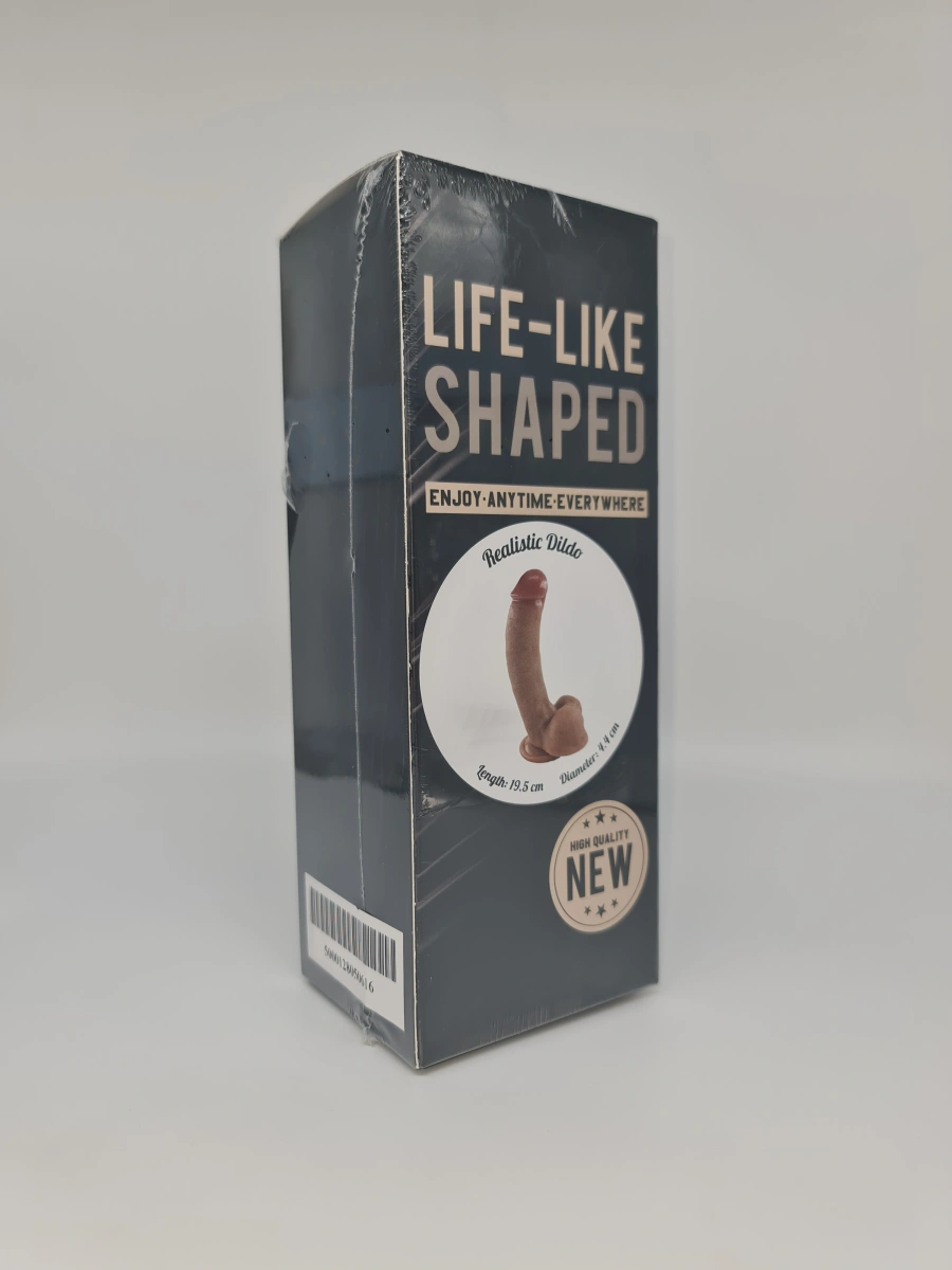 Dildo Realist Lazlo, Silicon Premium, Maro, 19.5 cm