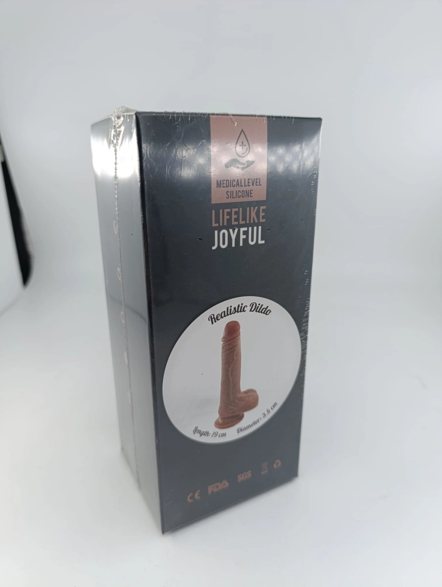 Dildo Realist Harvey, Silicon Lichid, Maro, 19 cm