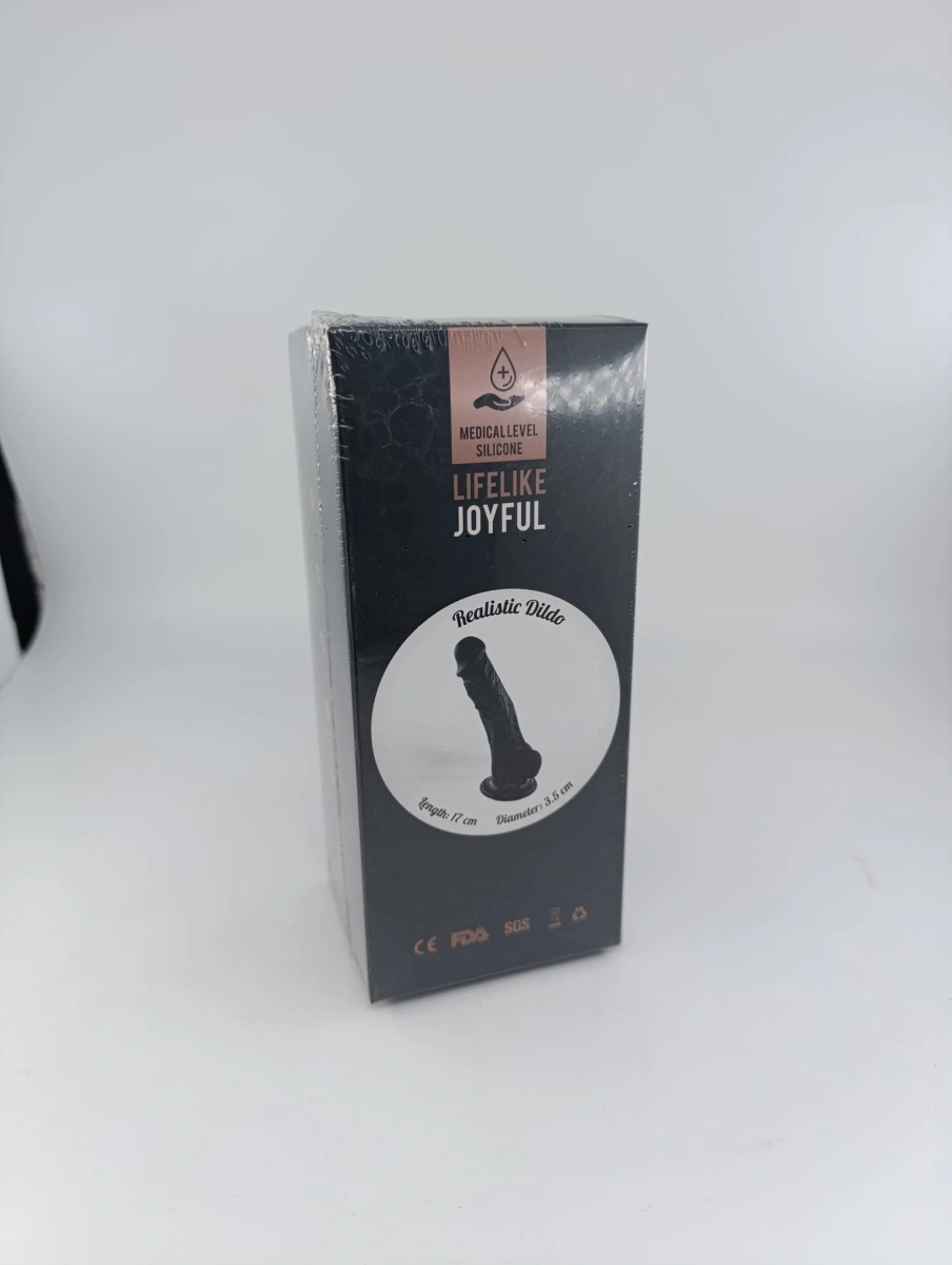 Dildo Realist Rowe, Silicon, Negru, 17 cm