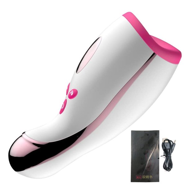 Masturbator cu Incalzire, 7 Moduri Vibratii, 7 Moduri Pulsatii, USB, Alb/Roz, 20 cm
