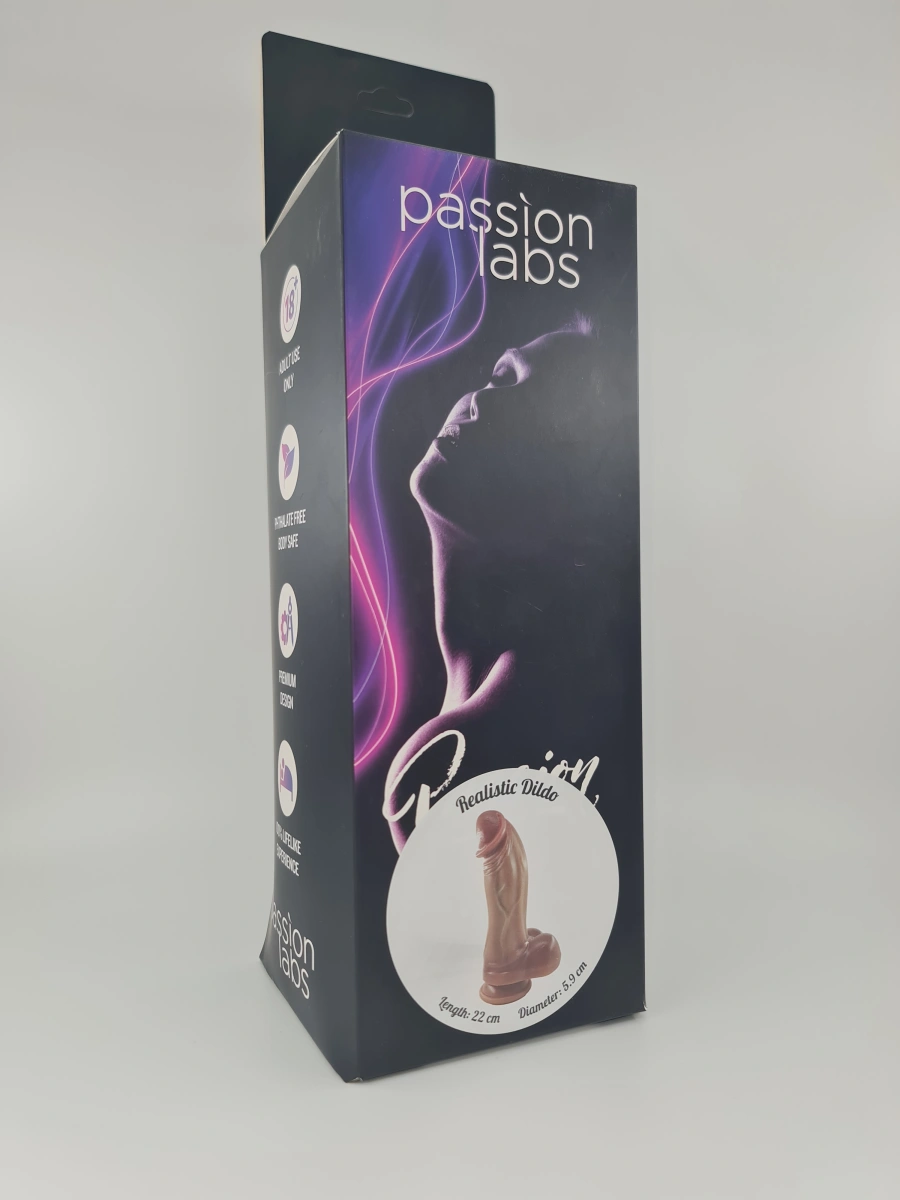 Dildo Realist The Great, Silicon Lichid, Maro, 22 cm, Passion Labs