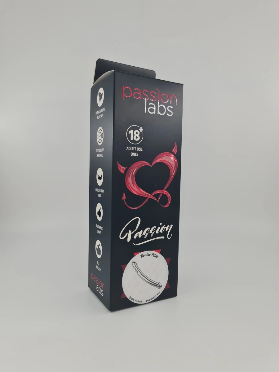 Dildo Heavy Metal, Argintiu, 19.5 cm, Passion Labs