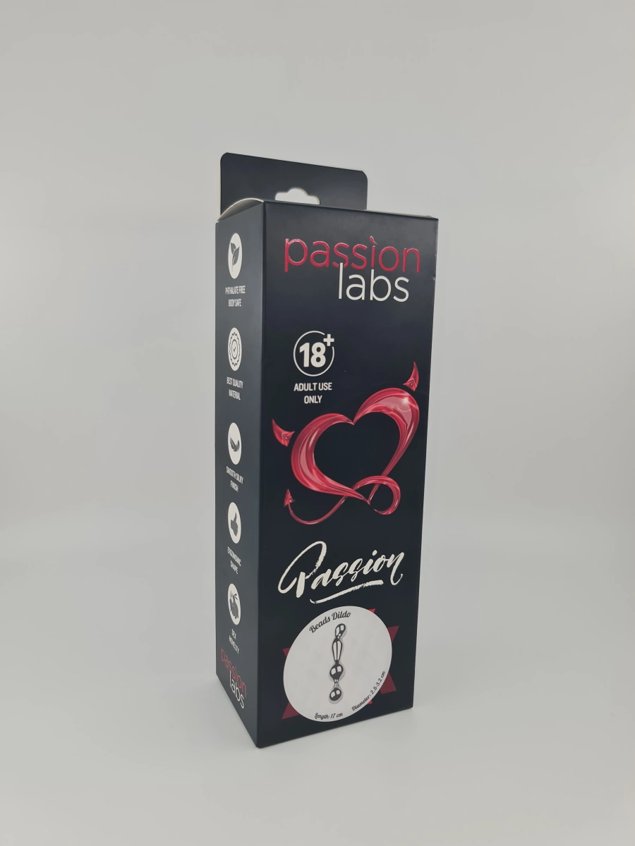 Dildo Metalic Sexy Curves, Argintiu, 17 cm, Passion Labs