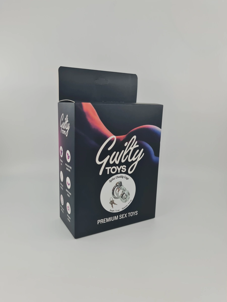 Cusca de Castitate Heavy Metal, Argintiu, Guilty Toys