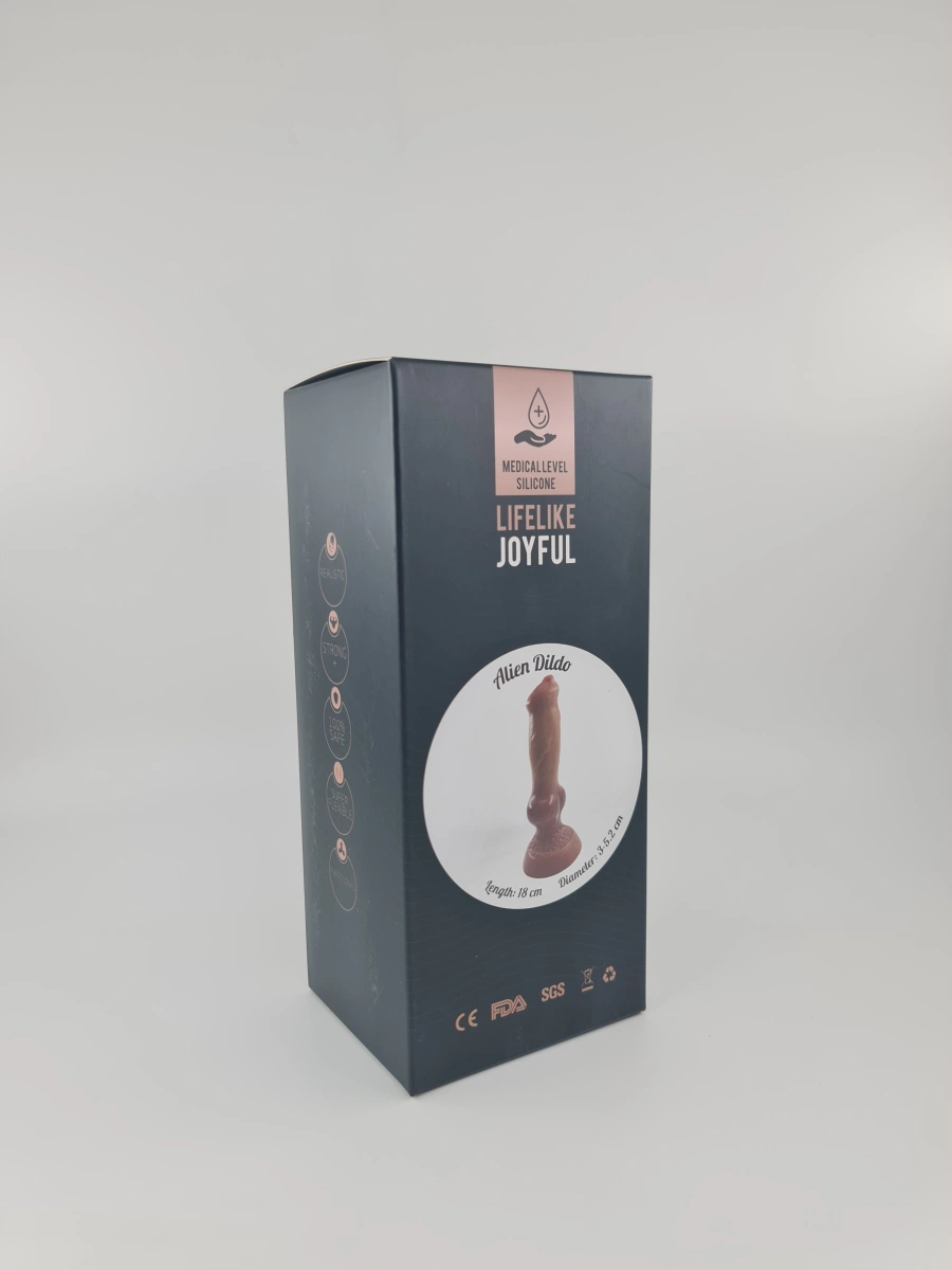 Dildo No.14 Fantasy Beasts, Silicon Lichid, Maro, 18 cm