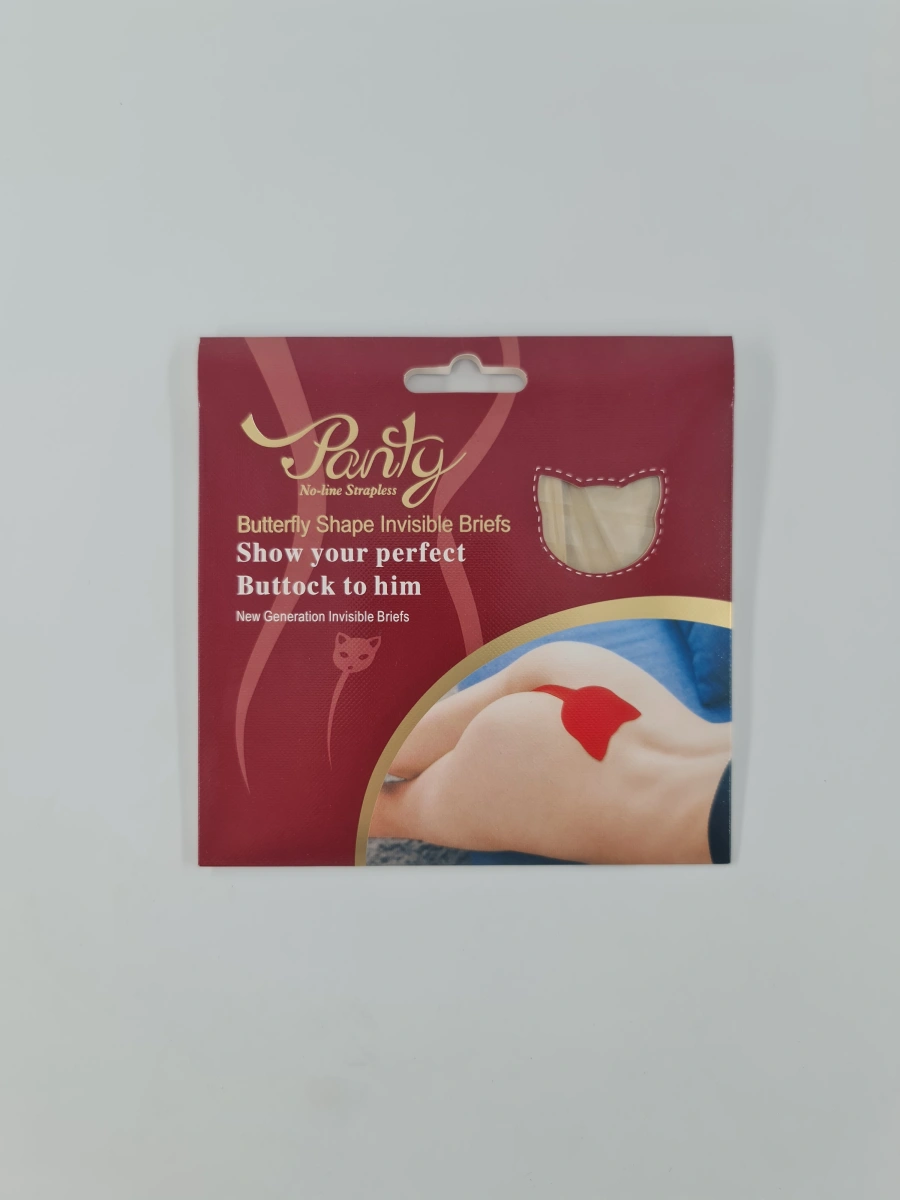 Bikini Adezivi fara Bretele, Forma Pisica, Bej, L