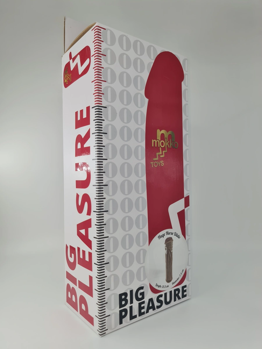 Dildo Great Stallion cu Ventuza, Pvc, Caramel, 31.5 cm, Mokko Toys